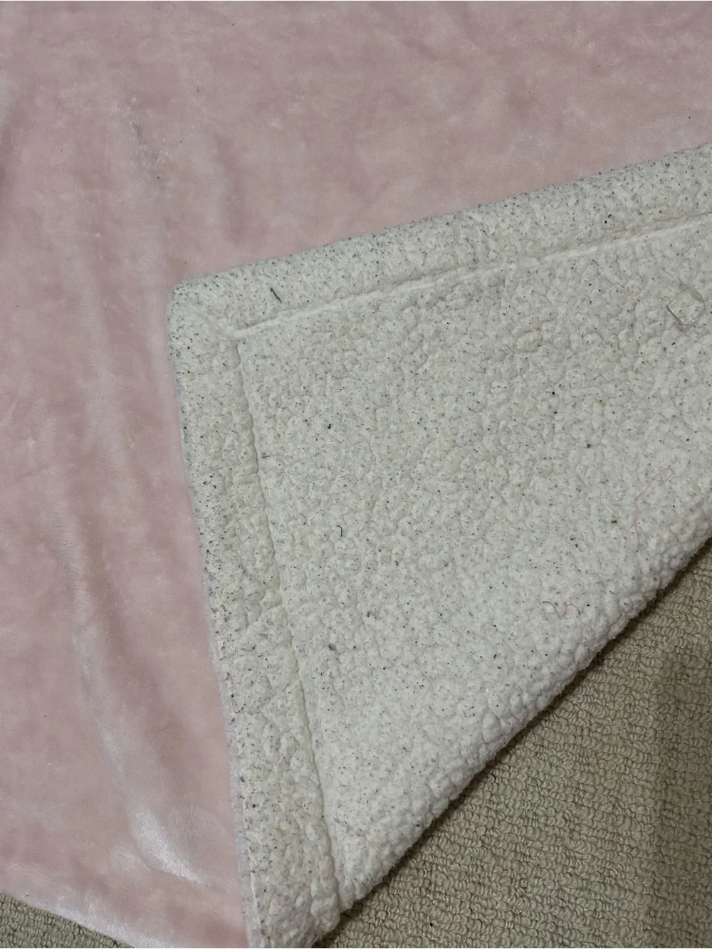 Lullaby Kids Baby Pink Plush Sherpa Security Blanket Lovey 26x36